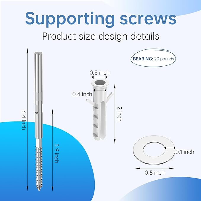 Duoduolaili-Floating Shelf Invisible Support Bracket (4 pcs) - Silver Hidden Brackets for Floating Wood Shelves–Blind Shelf Supports-Great Invisible Support for Thin Shelf–Shelving Mounting Hardware