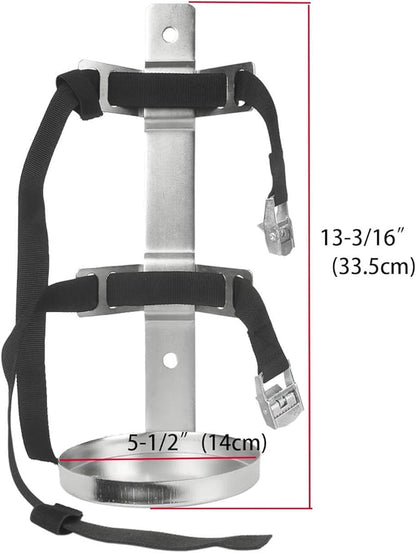 Fire Extinguisher Mount,Wall Hanging Bracket,Fire Extinguisher Holder for Home, Car, RV, Truck, Mini Fire Extinguishers (5LB Stainless Steel Color 1PCS)