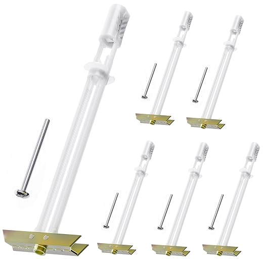 Drywall Anchor with Included Bolts for 1/4”-20, Heavy Duty Hollow Wall Anchors for TV Mounting Kit, Stainless Steel Hollow Wall Anchors Holds up to 270lbs Each in 1/2” Drywall (Pack of 6)