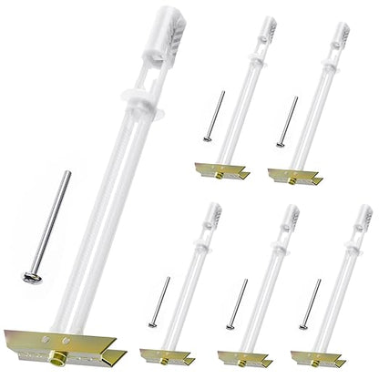 Drywall Anchor with Included Bolts for 1/4”-20, Heavy Duty Hollow Wall Anchors for TV Mounting Kit, Stainless Steel Hollow Wall Anchors Holds up to 270lbs Each in 1/2” Drywall (Pack of 6)