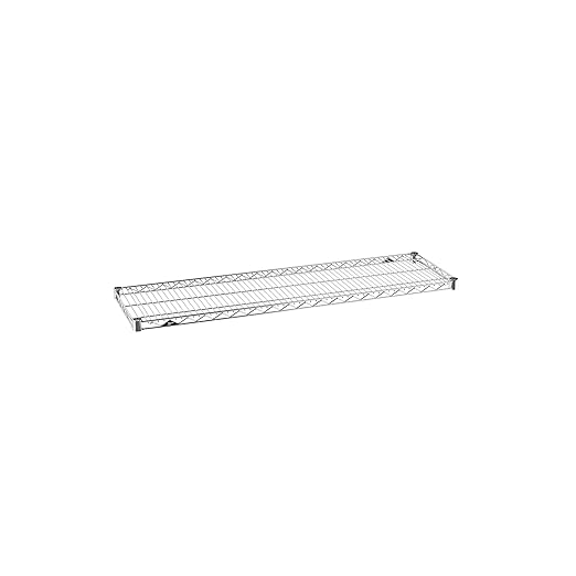 Metro Super Erecta 1448NC Chrome Shelf - Industrial Metal Wire Shelving for Restaurants, Kitchens, Home and More - 14"W x 48"L, 800 lbs. Capacity - Includes 1 Wire Shelf, Split Sleeves - NSF Certified