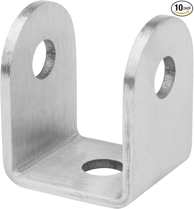 GBGS U Bracket 1-1/2",304 Stainless Steel,10 Pack