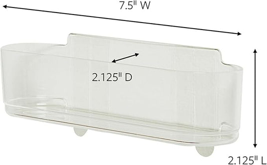 Command Medium Caddy, Holds up to 2 lb, 7.5" x 2.1" x 2.1", 1 Caddy with 4 Strips, Damage-Free Organization Wall Mount to Cabinet, Kitchen, Pantry, Closet, or Under Sink