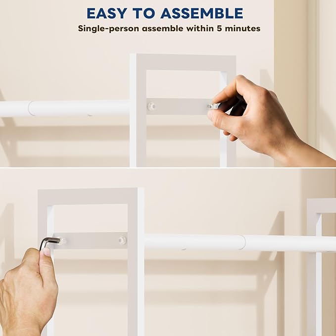 Mavivegue Expandable Shoe Rack for Closet, Adjustable Shoe Rack for Small Space (White, 4 Tier - Small)
