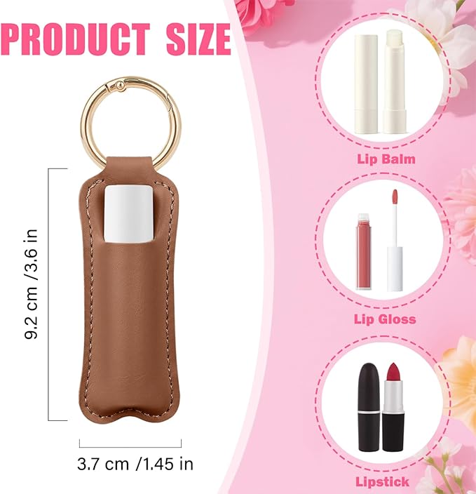 HEYSKAY Lip Balm Holder Keychain,Stocking Stuffers Gifts Lipstick Keychain Holder Compatible with Chapstick,Lipgloss Keychain