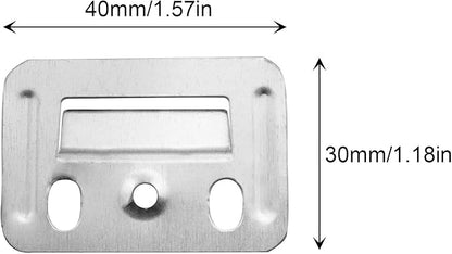 50PCS PVC Buckle Stainless Steel Wall Mounting Clips Clip Fixing Plate Wall Buckle Interlocking Hanging Bracket Couch Clips Wall Panel Fixings Furniture Fixings Hanger Wall Panel Clips