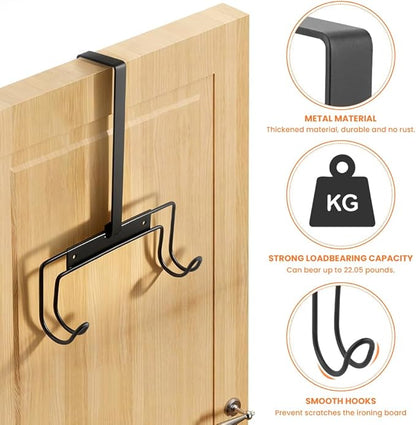 Ironing Board Holder Wall Mount/Over The Door, Ironing Board Hanger Load Capacity 22 lb, Y T Leg Heavy Duty Iron Boar-d Holder Hook with Removable Hook for Laundry Room