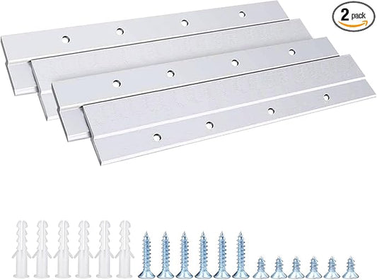 French Cleat Picture Hanger, Aluminum Z Hanger Interlocking Wall Mounting Bracket Hardware(6inch-2Pairs)