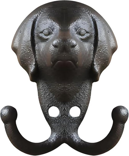 1 Pack Dog Leash Holder for Wall, Dog Coat Hooks, Animal Head Hooks（Dog's Head）