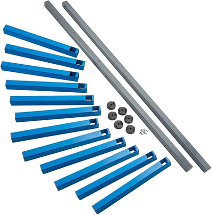 ROCKLER 6-Tier Lumber Storage Racks, Wall Mounting Shop, Basement, or Garage Organizer | Wall Storage Garage Shelf to Keep Lumber, Molding, & More - Workshop Organizers and Storage Hold up to 110 lbs