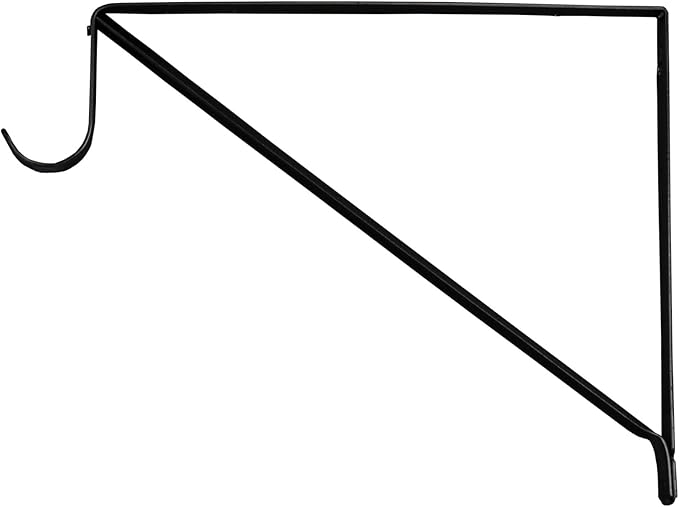 Premium Heavy Duty Closet Shelf and Rod Bracket, Black, 3-Pack