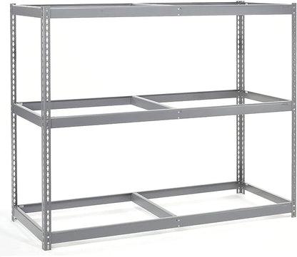 Global Industrial Wide Span Rack With 3 Shelves No Deck, 900 Lb Capacity Per Level, 72" W x 48" D x 60" H