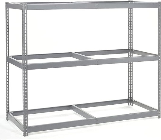 Global Industrial Wide Span Rack With 3 Shelves No Deck, 900 Lb Capacity Per Level, 72" W x 48" D x 60" H