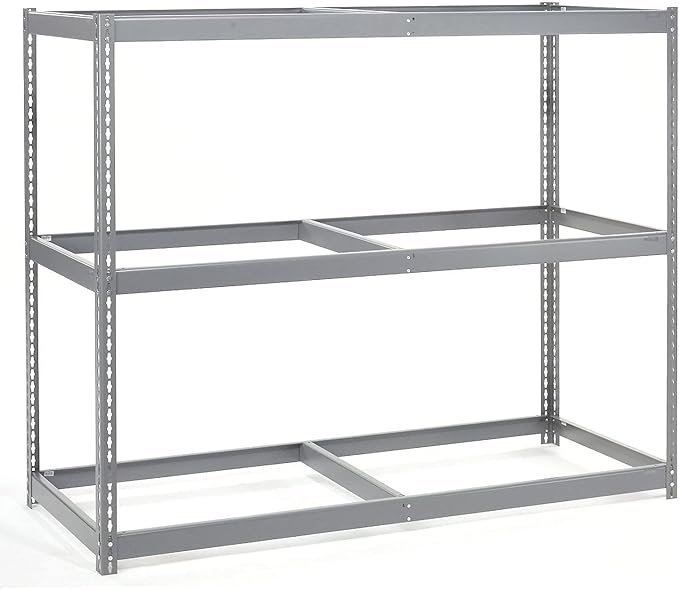 Global Industrial Wide Span Rack With 3 Shelves No Deck, 900 Lb Capacity Per Level, 72" W x 48" D x 60" H