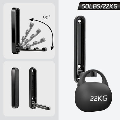 2 Pcs Extended Folding Coat Hooks Wall Mounted, 4.33 in Black Foldable Wall Hooks Heavy Duty Valet RV Hooks Bathroom Towel Hooks Robe Hooks for Hanging Towels Clothes Coat Hat Bags