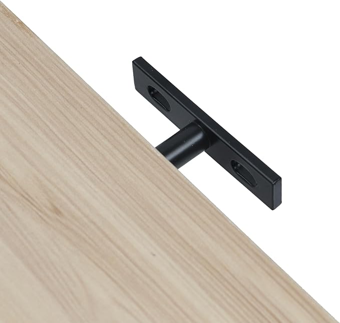Antrader Black Floating Shelf Bracket,8Pcs 2 Inch Hidden Shelf Brackets Blind Shelf Bracket Hidden Brackets for Floating Wood Shelves,Screws and Wall Plugs Included