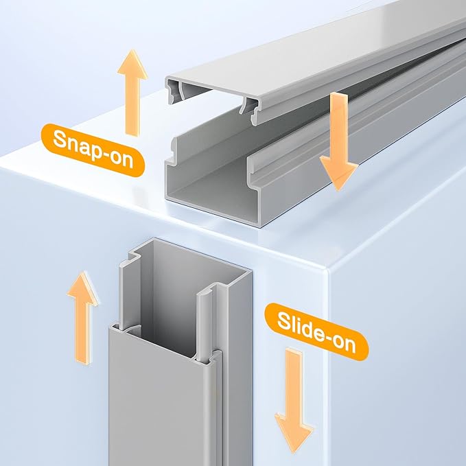 Delamu 157in Delamu Cord Hider Wall for Wall Mounted TV, Wire Hider Kit