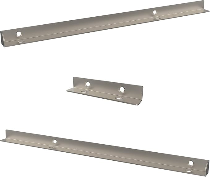 ClosetMaid SuiteSymphony Top Shelf Support Bracket Kit, Add On Accessory, Shelf Hardware Set, for Top Shelf, Satin Nickel