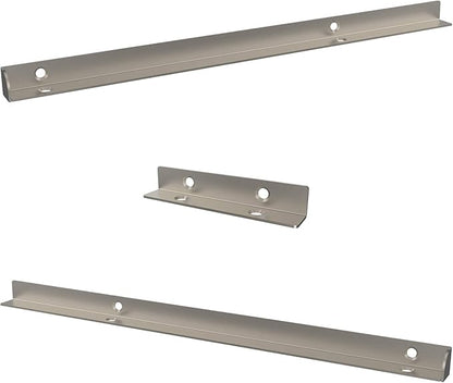 ClosetMaid SuiteSymphony Top Shelf Support Bracket Kit, Add On Accessory, Shelf Hardware Set, for Top Shelf, Satin Nickel