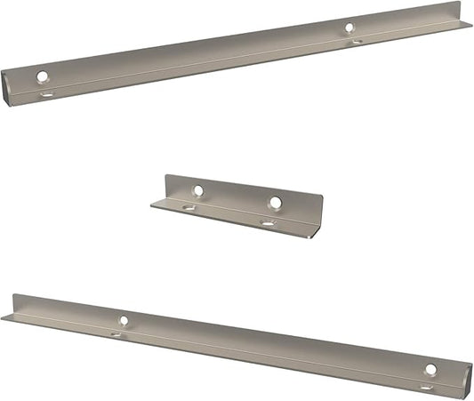 ClosetMaid SuiteSymphony Top Shelf Support Bracket Kit, Add On Accessory, Shelf Hardware Set, for Top Shelf, Satin Nickel