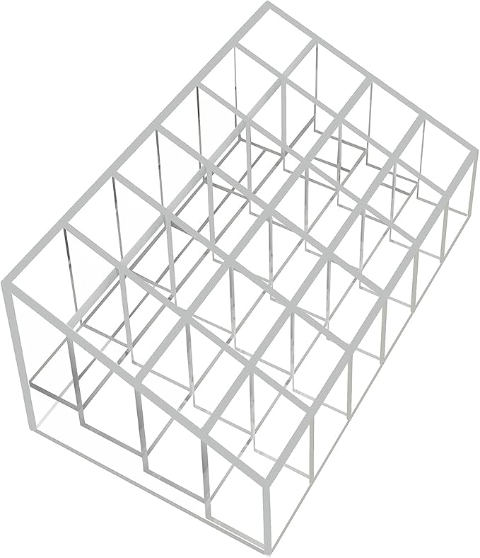 XINGLIAN 24 Slot Clear Lipstick Holder - Lipstick Organizer for Bottles