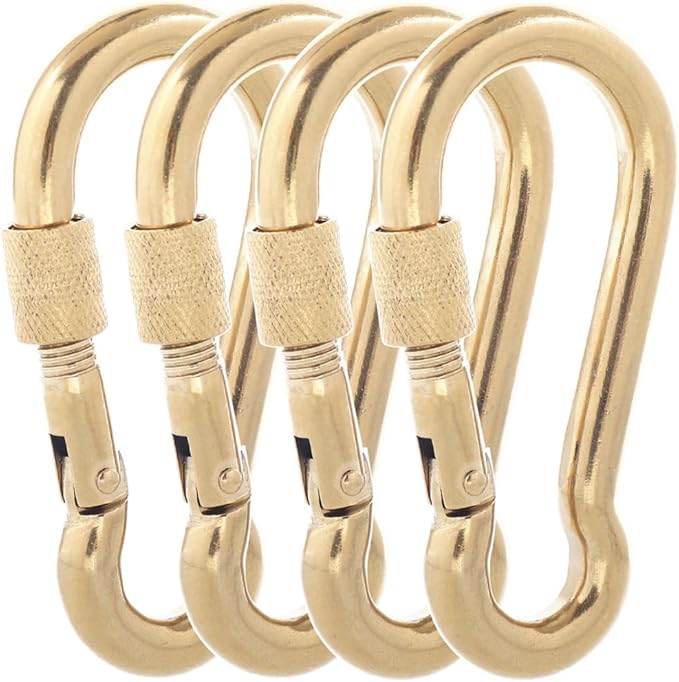 Carabiner Clips, 316 Stainless Steel Carabiner Clip, Heavy Duty Carabiner Hooks, Keychain Carabiners, Multi-Purpose Spring Snap Hook for Dog Leash, Outdoor Camping, Swing, Hammock