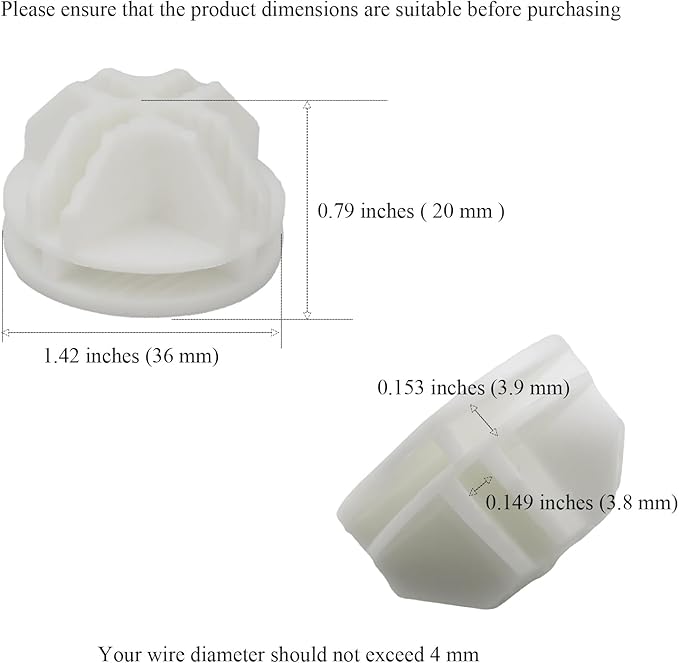 20Pcs Wire Cube Connectors, White Wire Grid Storage Cubes Shelf Connectors 3.6cm Plastic Connectors for Wire Cube Storage Shelving Unit and Modular Closet Organizer, SATONBEYI