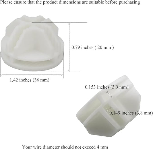 20Pcs Wire Cube Connectors, White Wire Grid Storage Cubes Shelf Connectors 3.6cm Plastic Connectors for Wire Cube Storage Shelving Unit and Modular Closet Organizer, SATONBEYI