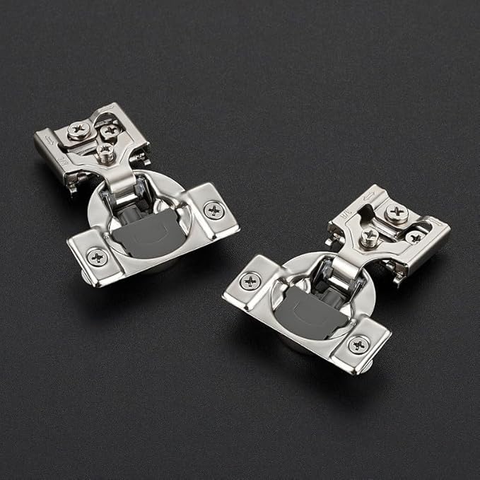 Ravinte 30 Pack 15 Pairs 3/8 Inch Overlay Soft Close Hinges for Kitchen Cabinet Satin Nickel Hidden Stainless Steel Concealed Hinges self Closing
