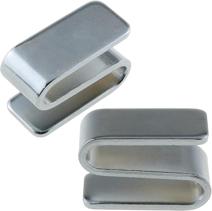 4pcs Wire Shelving S Hook Chrome Plating for Wire Shelf System Wire Rack Hook, Silver