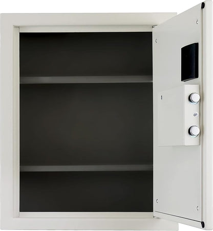 Protex Safe Electronic Keypad Wall Safe (PWS-1814E), Burglary Resistant wall safe, digital electronic locking system, velvet interior, automatic door opening, 2 Removable shelves
