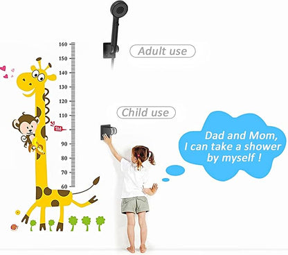KAIYING Self Adhesive Handheld Shower Head Holder, Adjustable Angle RV & Bathroom Wand Holder, Universal ABS Black Shower Bracket
