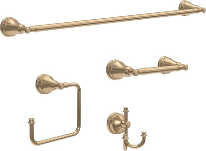 Delta Mylan (1-Pack) Towel Hooks Champagne Bronze Triple Wall Mounted for Robes 3-Prong Multi-Use Holder, Gold Bathroom Accessories MYN35-CZ