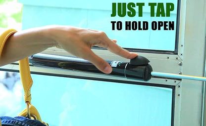 Touch 'n Hold Smooth Door Closer - Single Kit (White) - Standard-Duty Door Closer with Touch-Button Hold Open Feature & Smooth Closing Motion – for (Medium & Lightweight) Storm, Screen Doors.