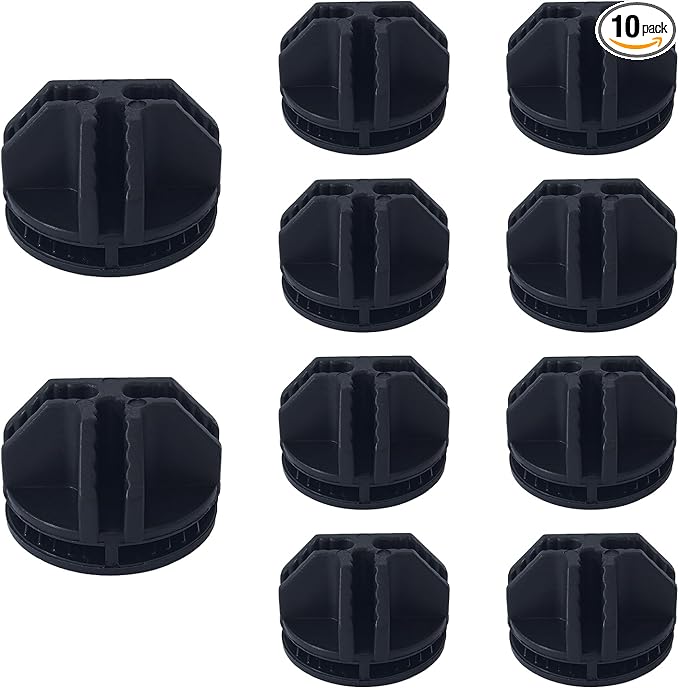 10Pcs Wire Cube Connectors, Black Wire Cube Storage Connectors Half Buckle Wire Grid Cube Shelf Plastic Connectors for Wire Cube Storage Shelving Unit and Modular Closet Organizer, SATONBEYI