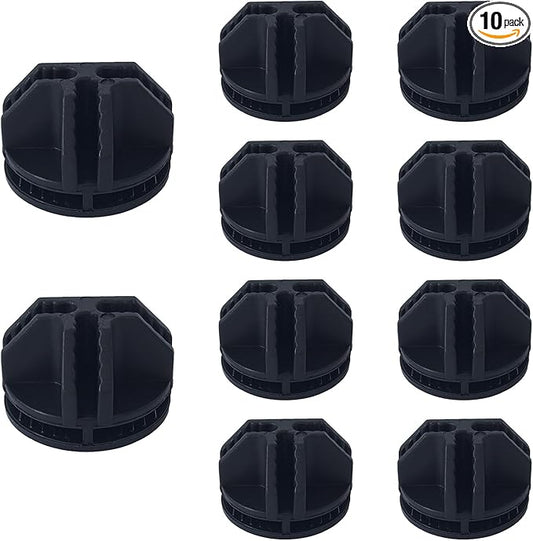 10Pcs Wire Cube Connectors, Black Wire Cube Storage Connectors Half Buckle Wire Grid Cube Shelf Plastic Connectors for Wire Cube Storage Shelving Unit and Modular Closet Organizer, SATONBEYI