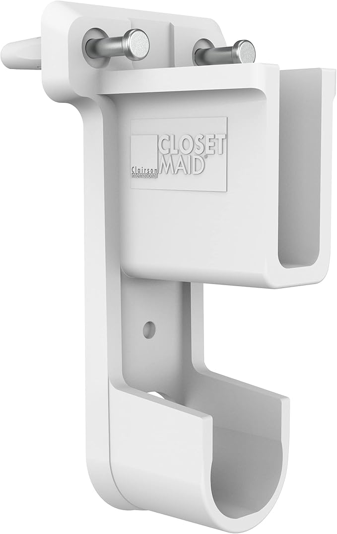 ClosetMaid 6609 SuperSlide Shelf and Hanging Bar Wall Bracket, White