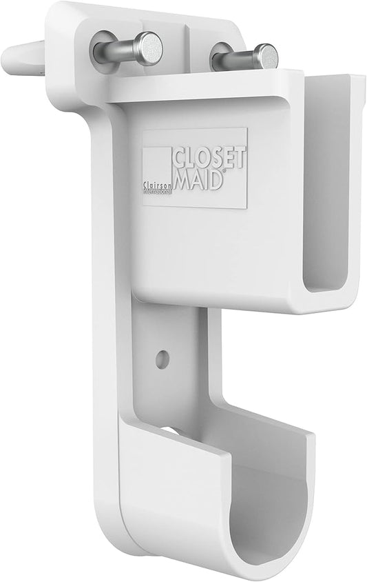 ClosetMaid 6609 SuperSlide Shelf and Hanging Bar Wall Bracket, White