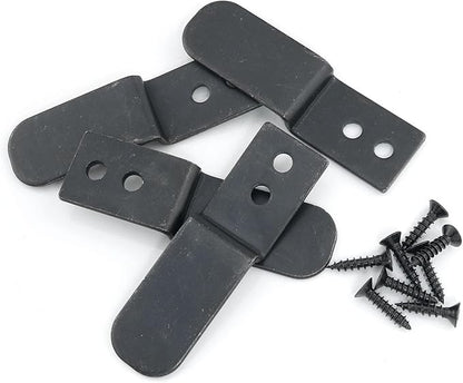 4PCS Black Z Shaped Corner Bracket Iron Right Angle With Screws for Shelf Picture Furniture Frame Z Shape Braces Support Fastener