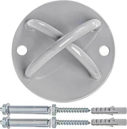 Wall Mount Bracket for Suspension Straps, Ceiling Anchor X Mount for Rings, Body Weight Strength Training Systems, Yoga Swings & Boxing Equipment