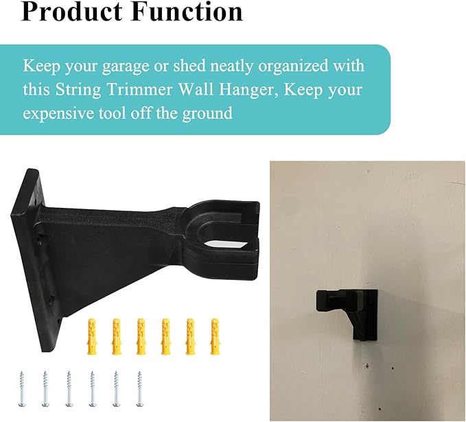 Premium Heavy-Duty Wall Hanging Holder for Garden Power Tools, Garage Storage Organizer, Storage Hooks for Trimmer, Holds up to 300lbs, Fits EGO 56V Trimmer and Edger, Ego Power/Edger(1Pcs/6-Hole)