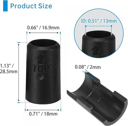 12.7mm Wire Shelf Clips – Jamiikury Black Plastic Shelf Lock Clips for Metric 12.7mm Posts Only – Check Size Before Purchasing - 50pcs (25 Pairs)