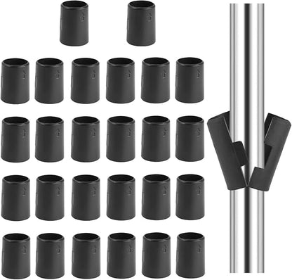 52 Pack Wire Shelving Shelf Lock Clips for 7/8" Post, Wire Shelf Clips Shelving Sleeves Replacements for Wire Shelving System, 26 Pairs
