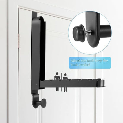 Over The Door Drying Rack, 2 Pack Foldable Over The Door Hooks Hanger for Laundry Clothes Heavy Duty Door Organizer Rack Coat Towels Hanging Storage for Bedroom Bathroom Kitchen