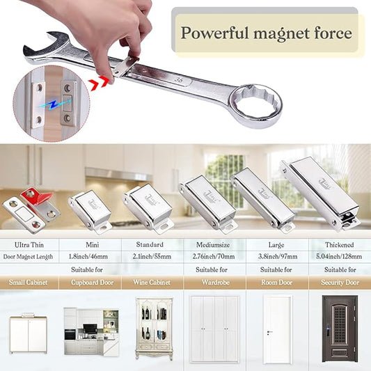 Cabinet Magnetic Catch Jiayi 14 Pack Ultra Thin Cabinet Door Magnets Stick on Drawer Magnets Cabinet Latch Magnetic Closures for Cabinets Kitchen Closet Door Closing Magnetic Door Catch Closer