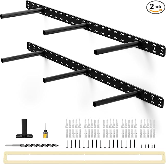 2pcs Floating Shelf Hardware Heavy Duty Hidden Shelf Brackets Support,Wall Mounting Invisible Floating Shelves Bracket (34" x 6" x 1.5" with Tools)
