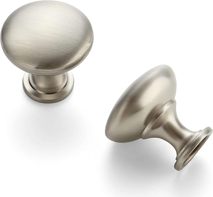 Ravinte 1 Pack Brushed Nickel Round Zinc Cabinet Knobs for Kitchen Bathroom Closet Dresser Cabinets