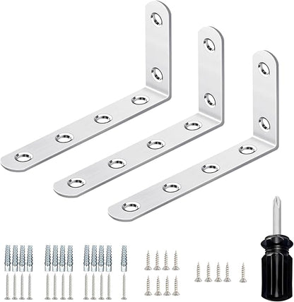 Anti-Tip Furniture Anchors for Baby Proofing – Heavy-Duty Wall Anchors to Secure Dresser, Bookshelf, Cabinet & Shelf (3 Items)