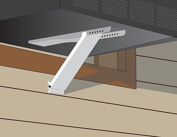 Air Conditioner Support Bracket - Heavy Duty Window AC Mount, Supports Up to 10,000 BTU & 88 Lbs. (Pack of 2)