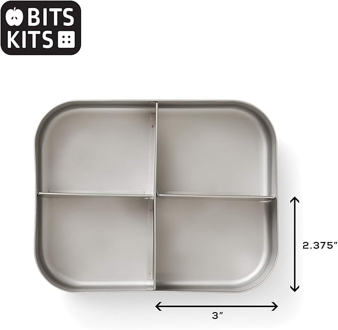 Stainless Steel Bento Box Lunch and Snack Container for Kids and Adults, 4 Sections